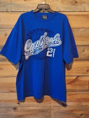 South Pole Bright Blue Graphic Tee with White Script